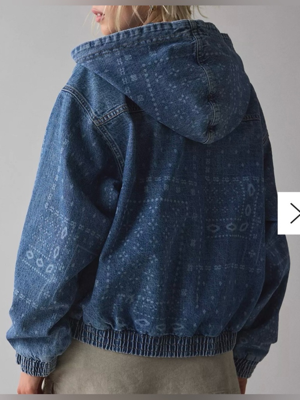 BDG Daria Bandana Print Denim Hoodie Sweatshirt – Urban Outfitters Exclusive - Picture 2 of 15